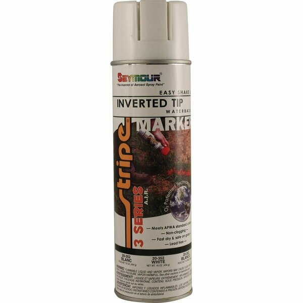 Seymour Midwest 20 oz Inverted Tip Air Tech Marking Paint, White SM20-352